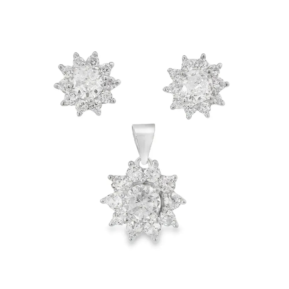 Elegant Silver Jewelry Set - Silvenca