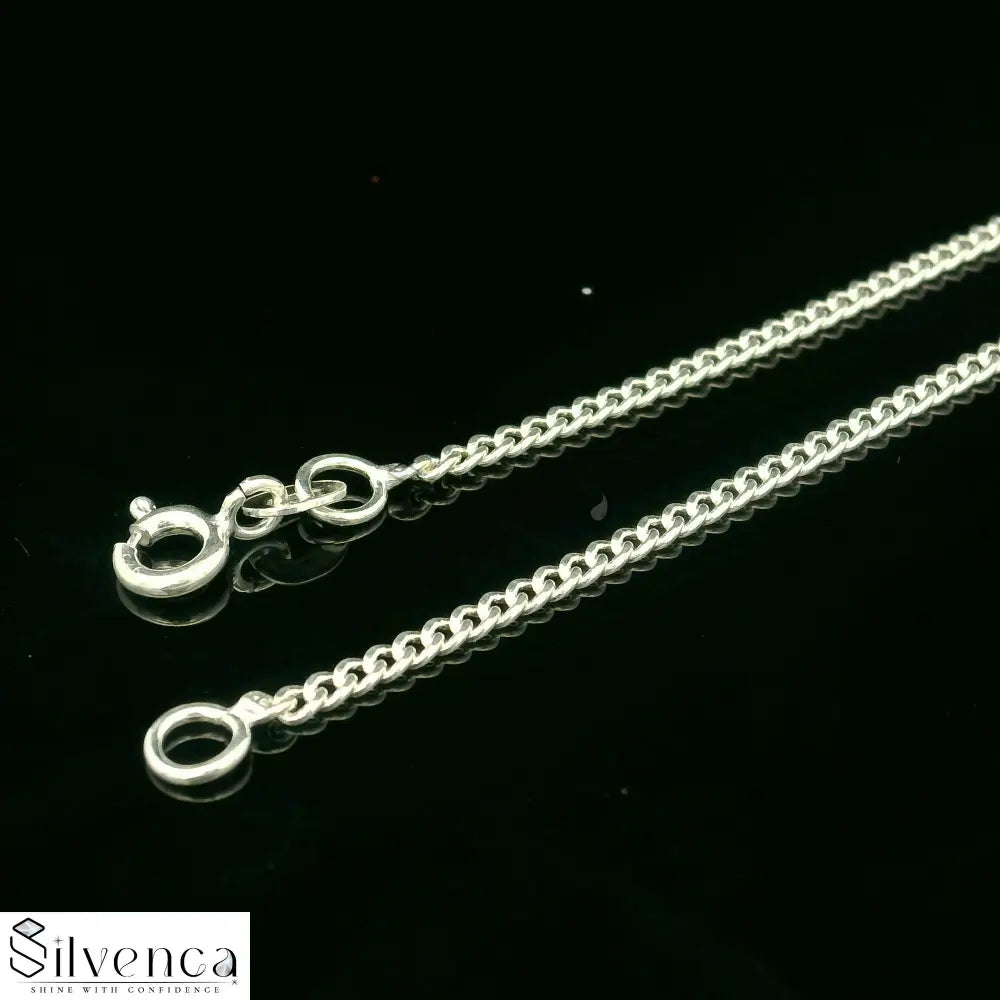 LUCKY CHOICE 92.5 Sterling Silver Curb Chain For Men & Boys - Silvenca