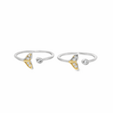 Modern design stunning toe rings - Silvenca