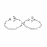 Modern design stunning toe rings - Silvenca