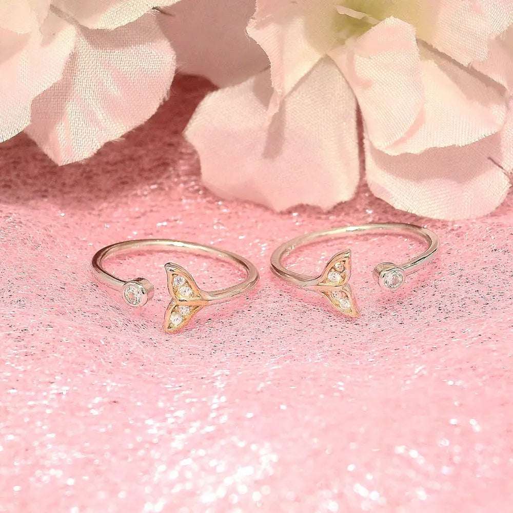 Modern design stunning toe rings - Silvenca