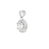 Elegant Silver Pendant with Sparkling Gemstone