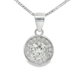 Elegant Silver Pendant with Sparkling Gemstone