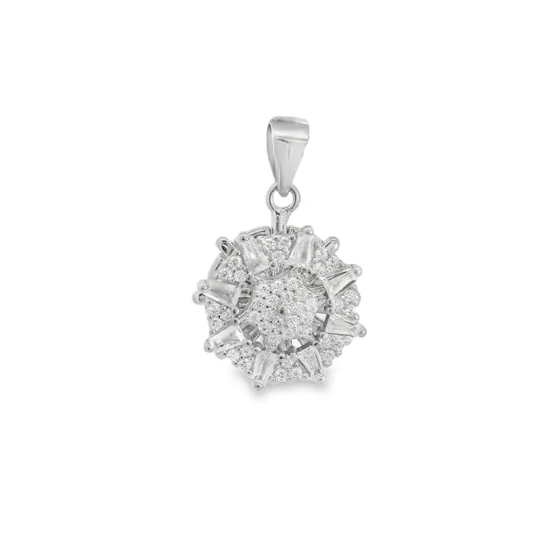 Elegant Silver Pendant with Sparkling Details - Silvenca