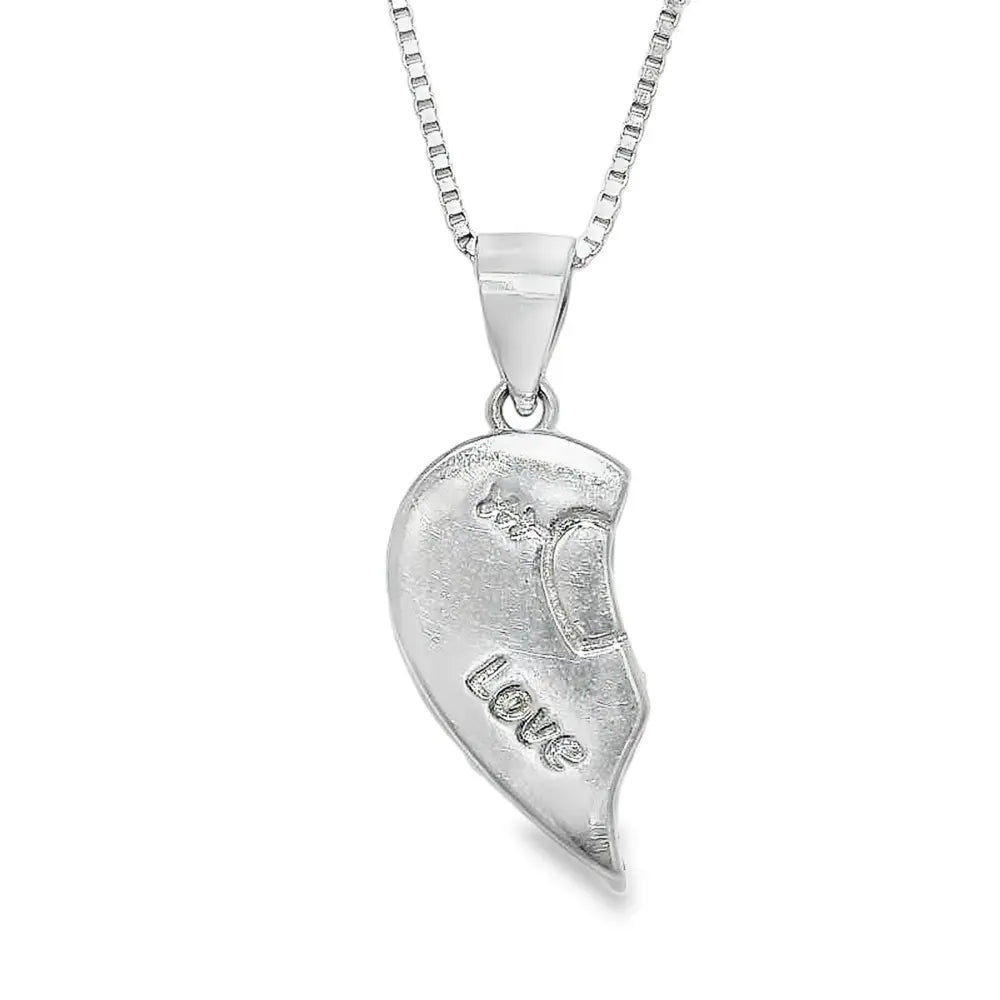 Elegant Silver Heart Pendant - Silvenca