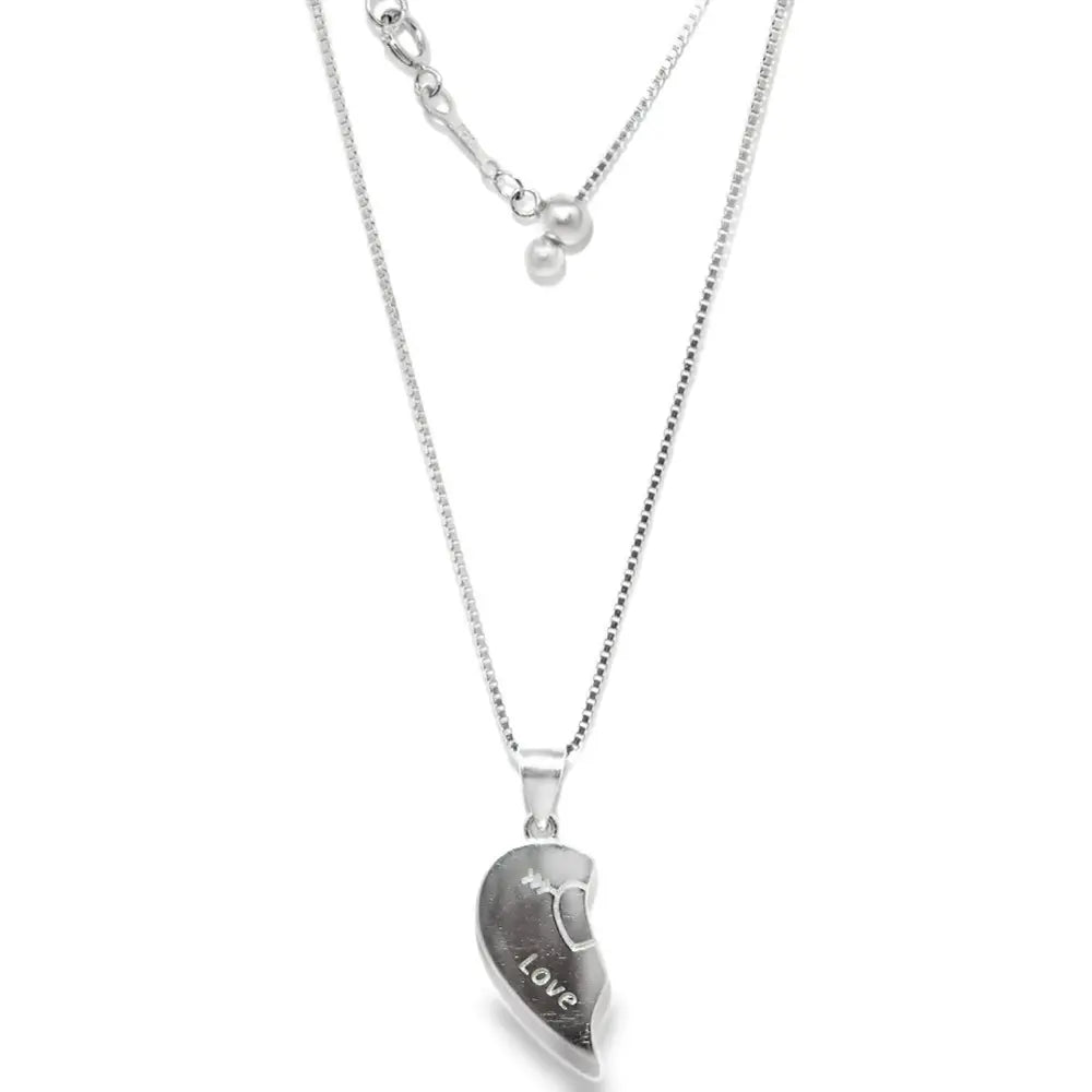 Elegant Silver Heart Pendant - Silvenca