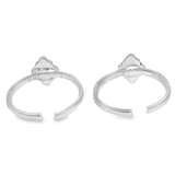 Perfect blend silver toe rings - Silvenca