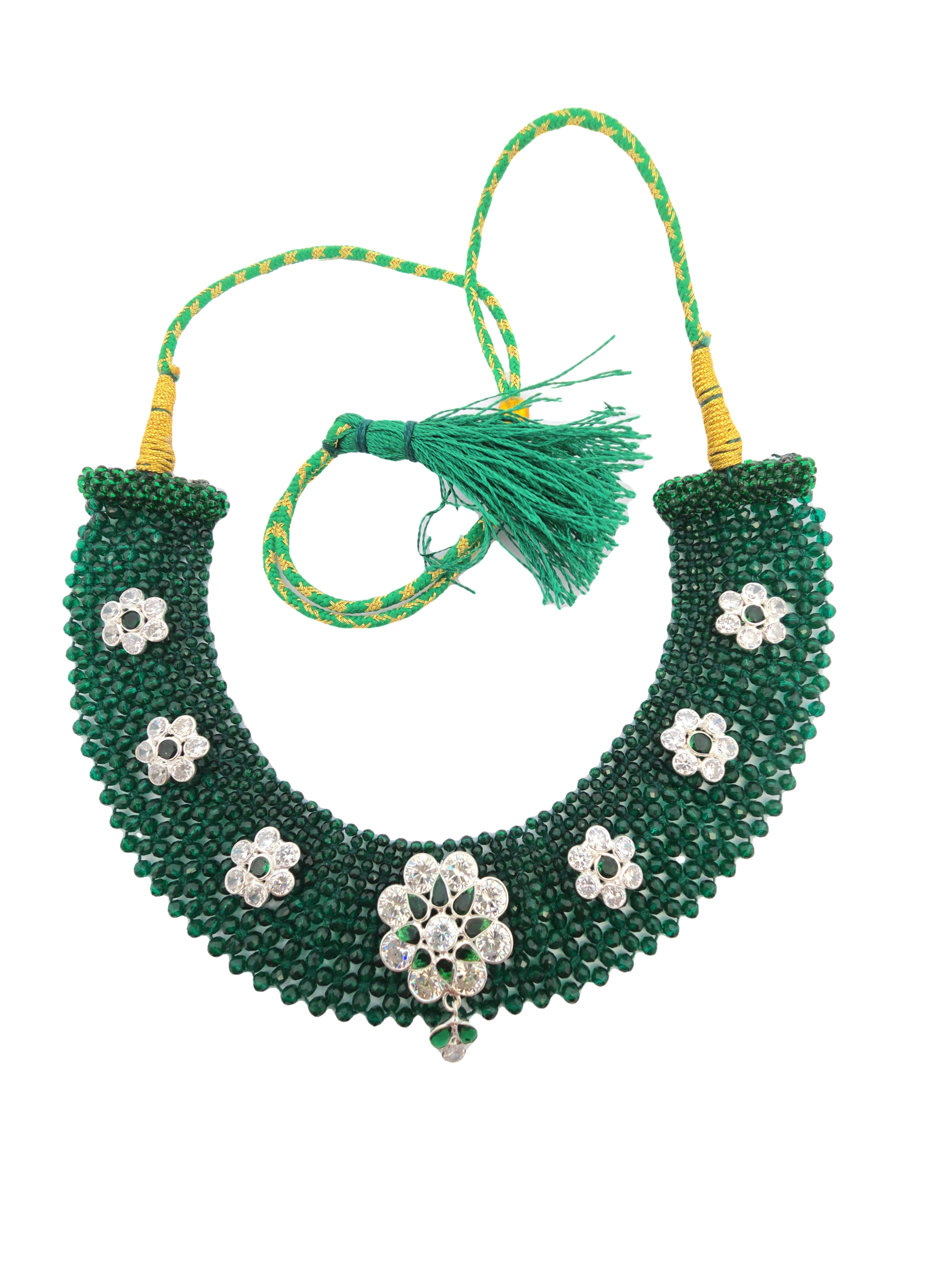 Pure Silver 925 Handmade Beaded Traditional Necklace - Silvenca