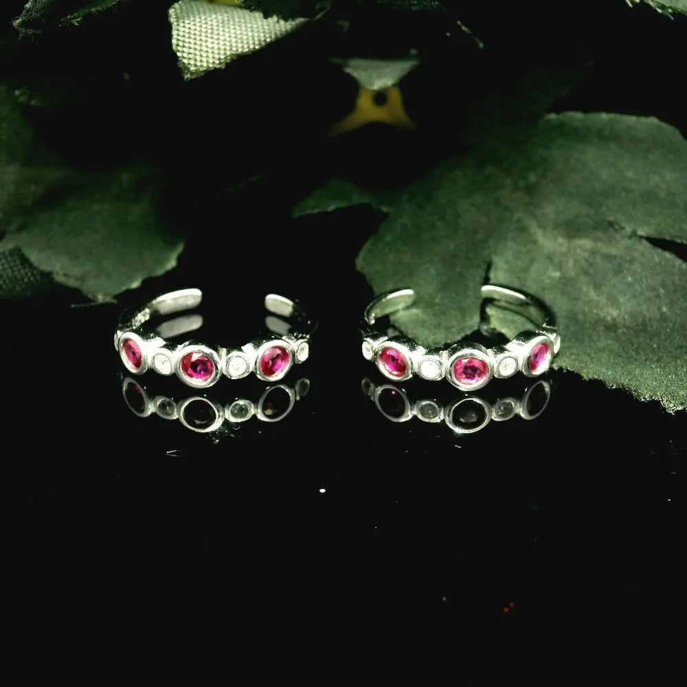 Ruby silver rings - Silvenca
