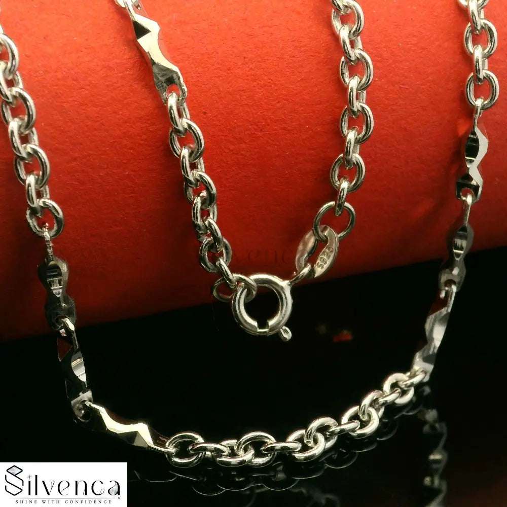 Silver Mens Round Chain - Silvenca