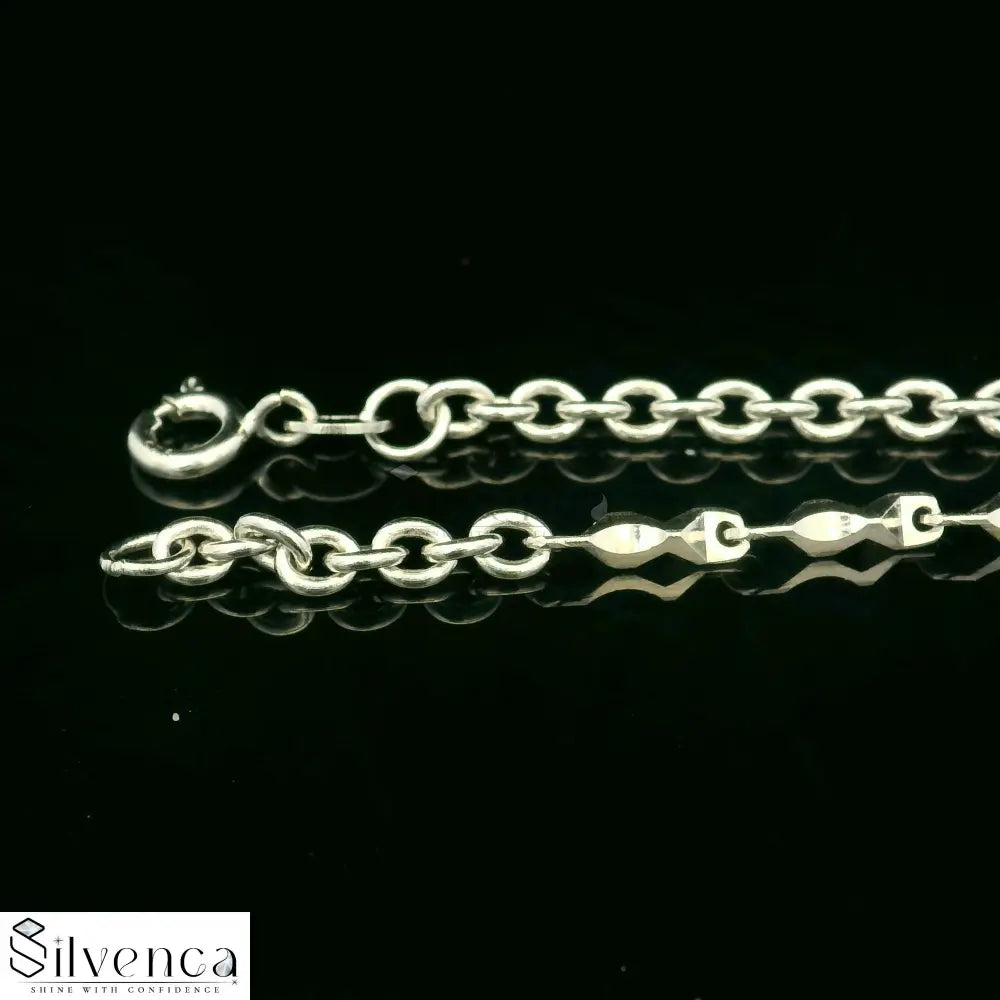 Silver Mens Round Chain - Silvenca