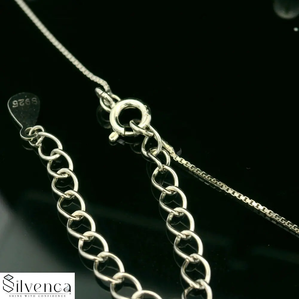 Silver Pearl & Stone Beaded Chain Style Necklace - Silvenca