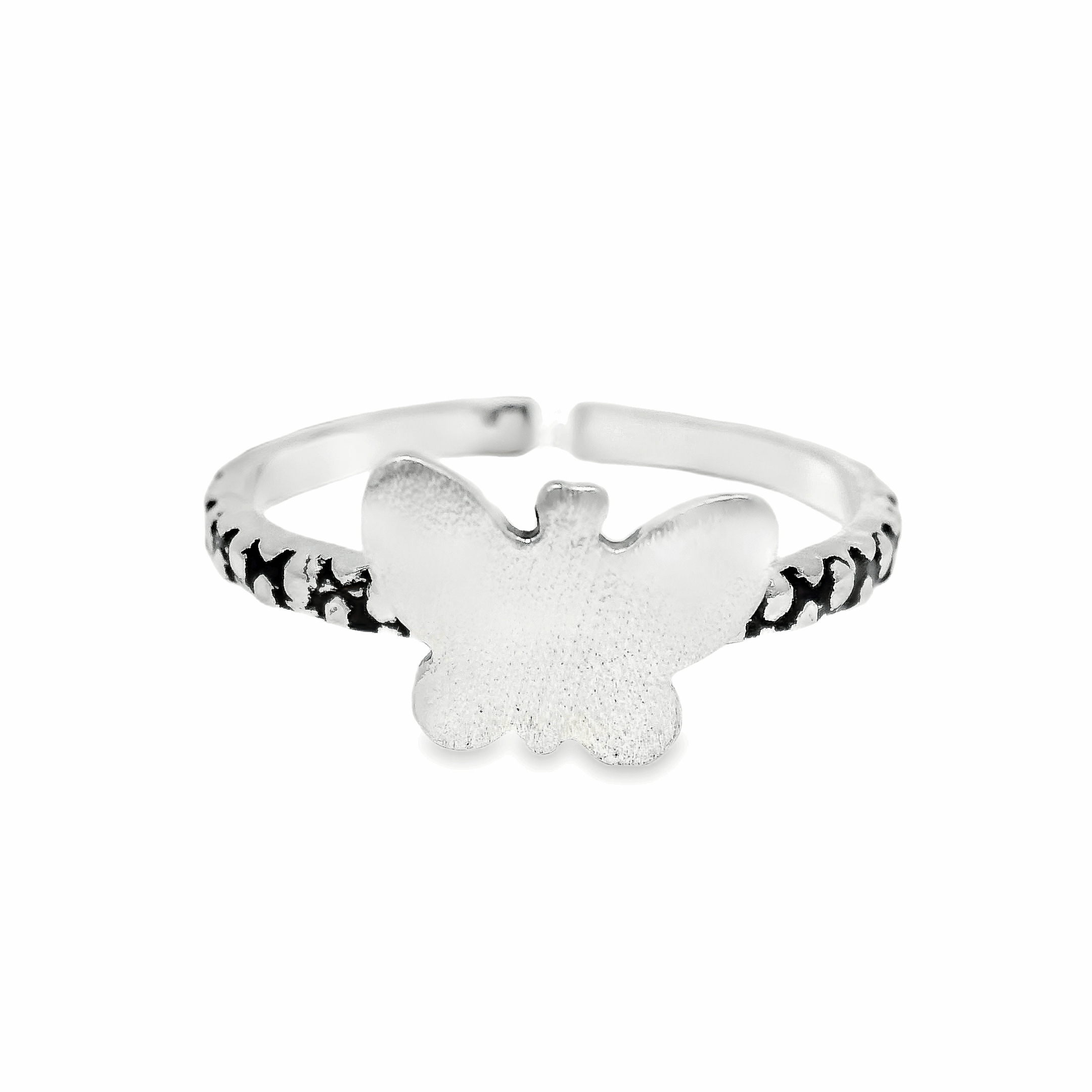 Stunning butterfly silver toe rings - Silvenca