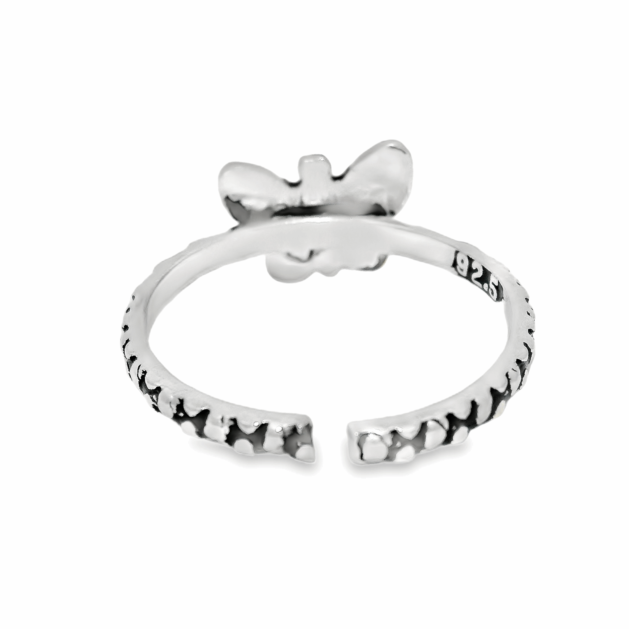 Stunning butterfly silver toe rings - Silvenca
