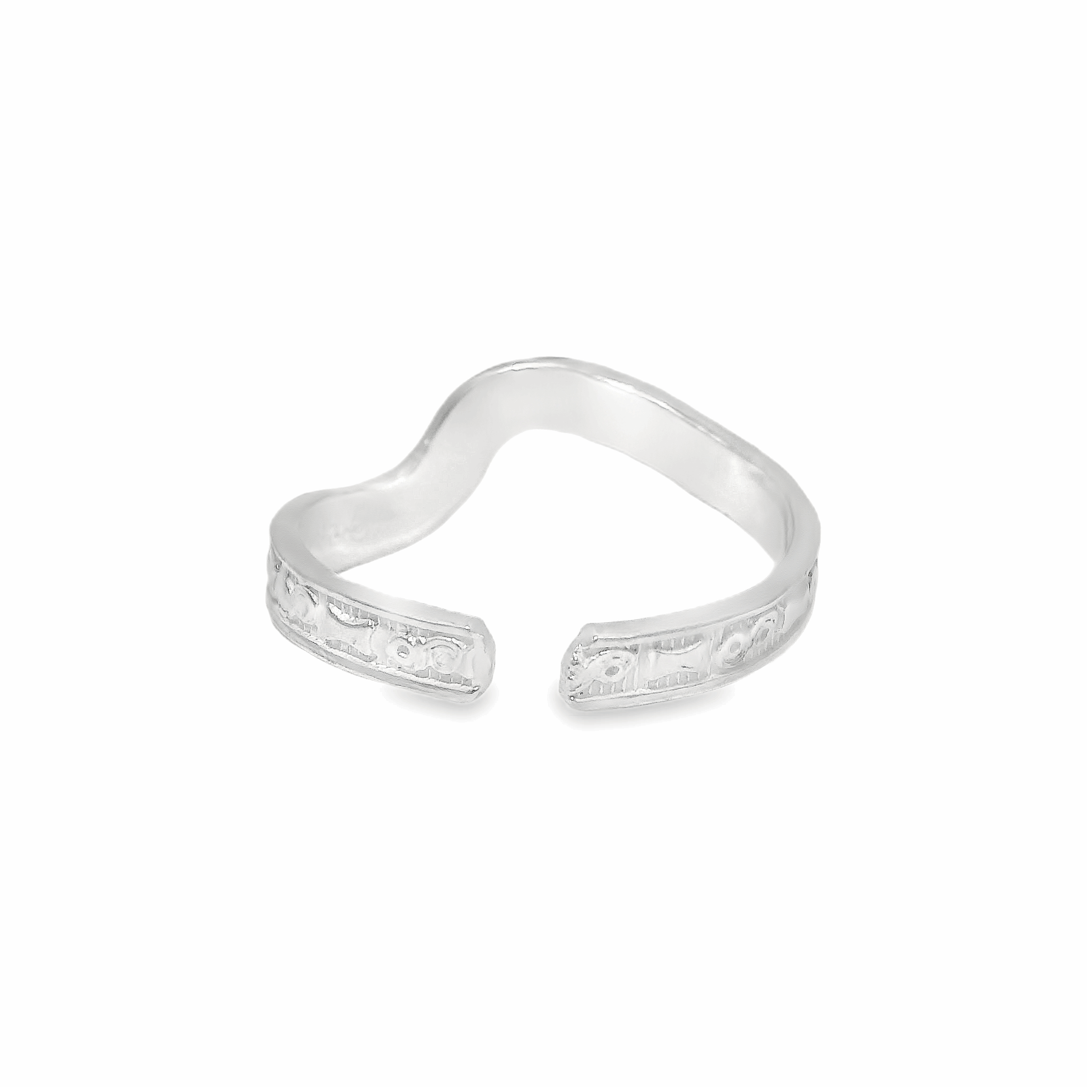 Stunning fluid silver toe rings - Silvenca