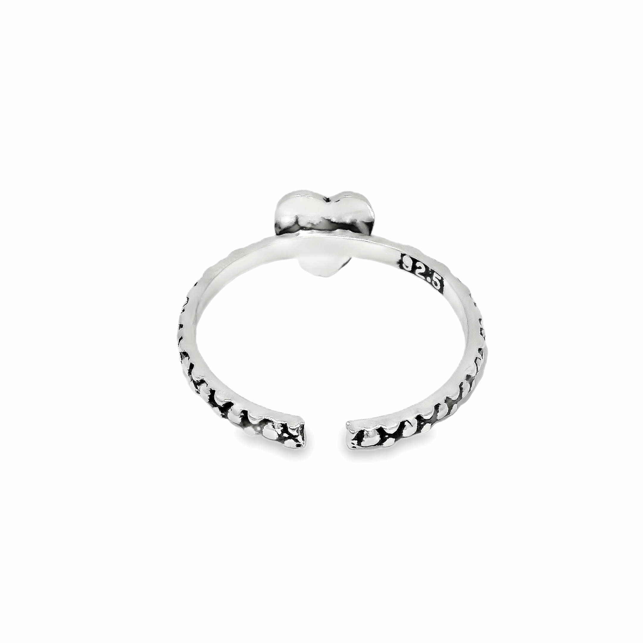 Stunning heart-shaped silver toe rings - Silvenca