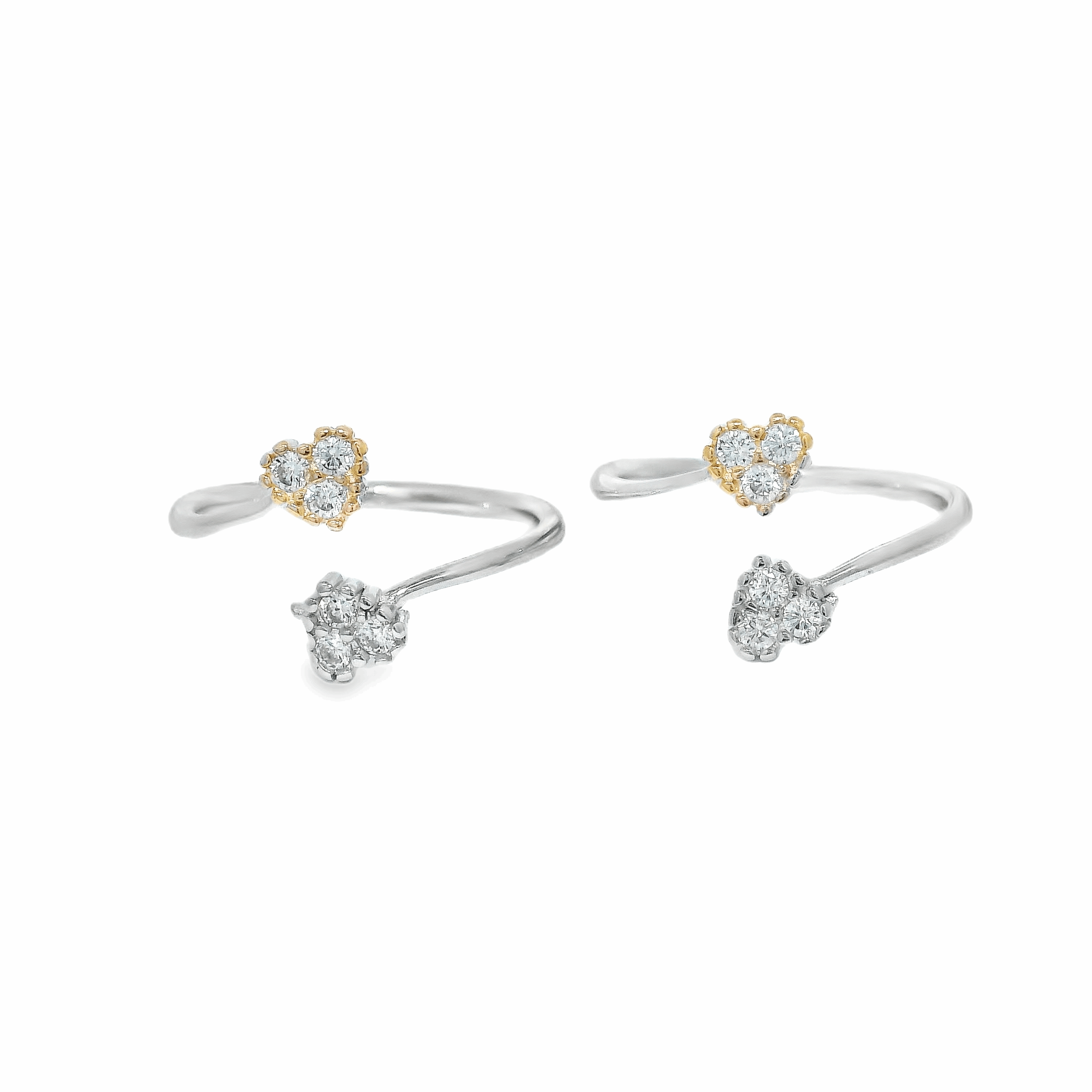 Stunning heart-shaped toe rings - Silvenca