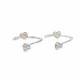 Stunning heart-shaped toe rings - Silvenca