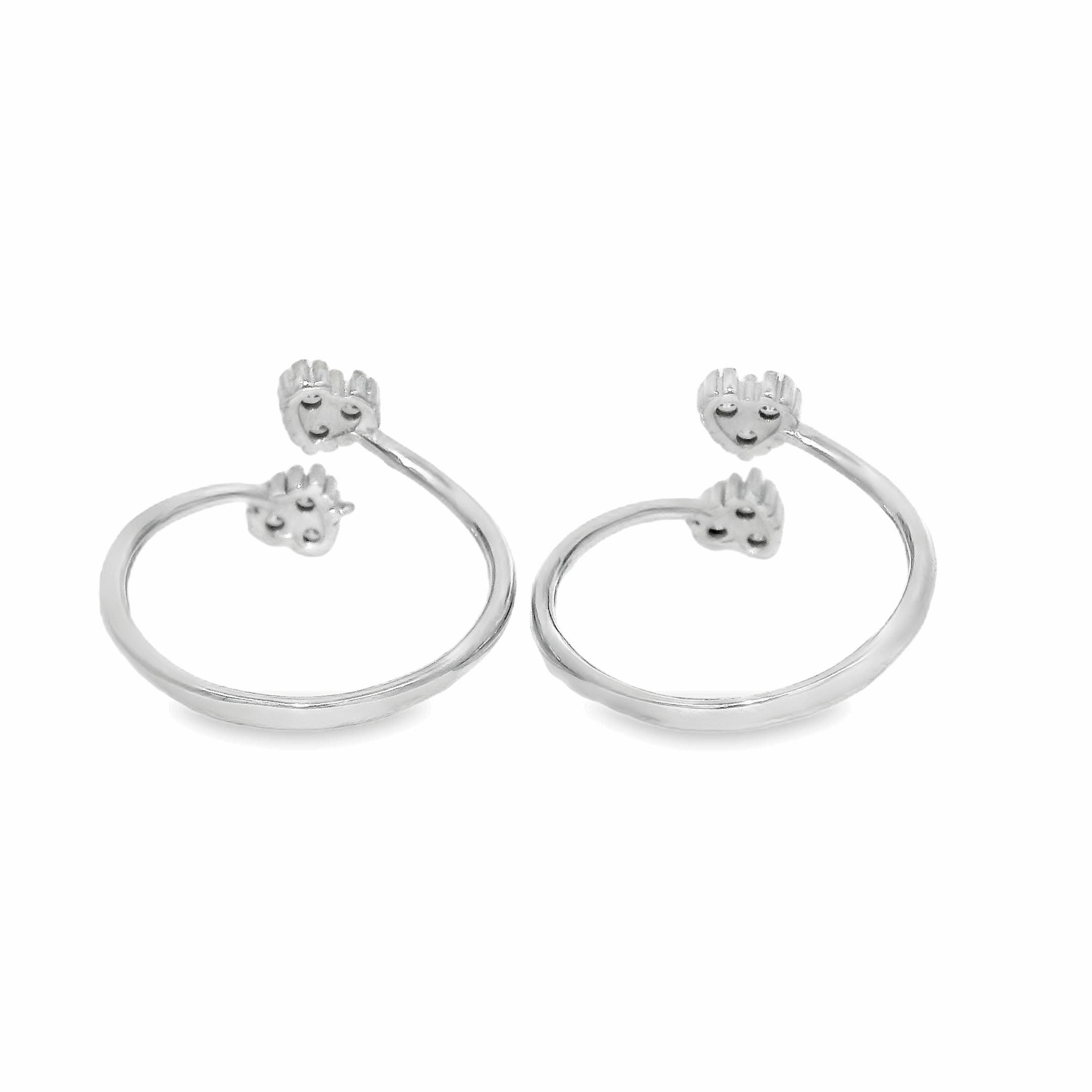 Stunning heart-shaped toe rings - Silvenca