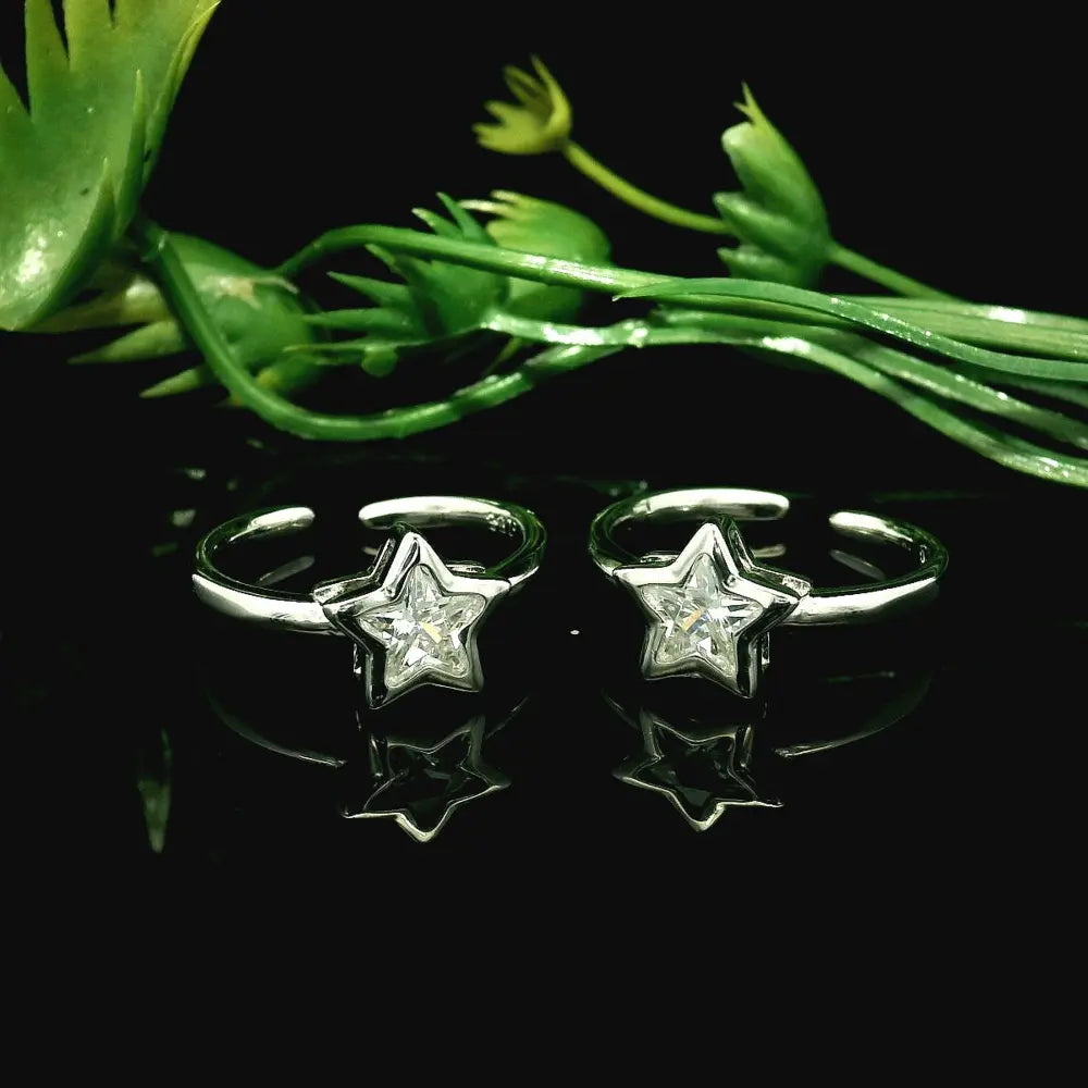 Star-shaped toe rings - Silvenca