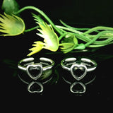 Heart-shaped silver rings