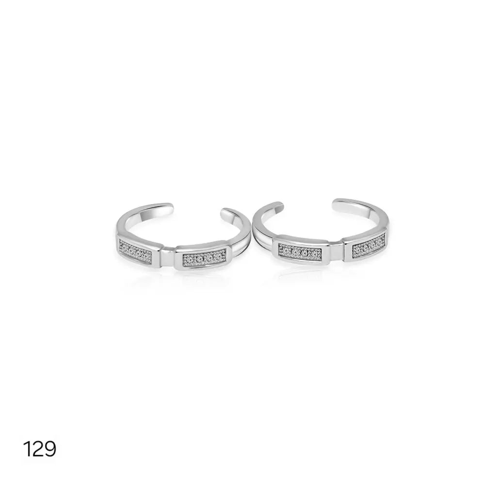 Exquisite silver toe rings - Silvenca