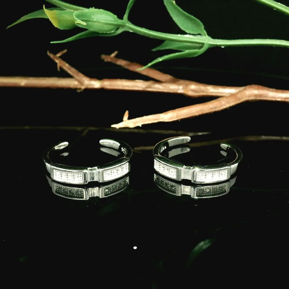 Exquisite silver toe rings - Silvenca