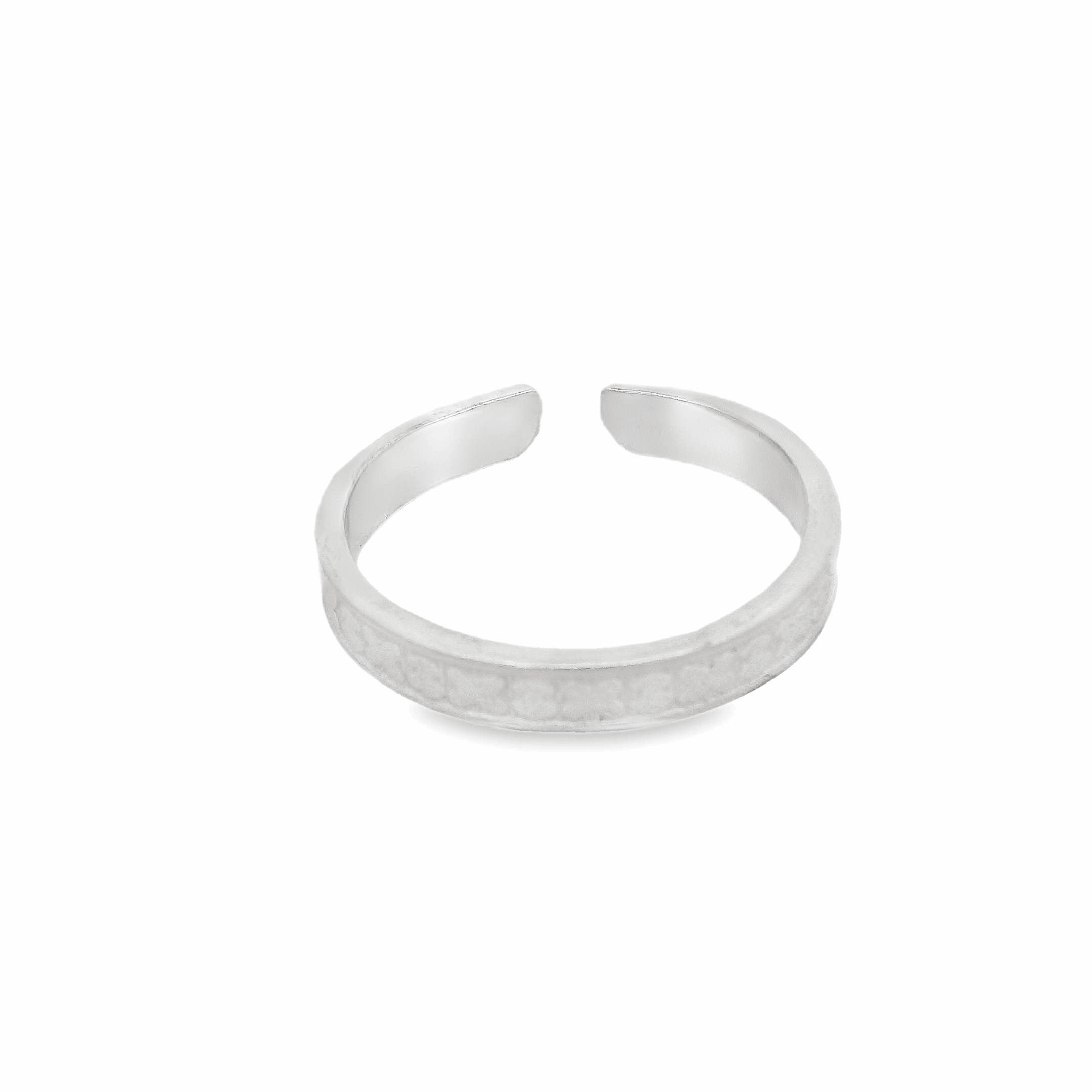 Unique pattern silver toe rings - Silvenca