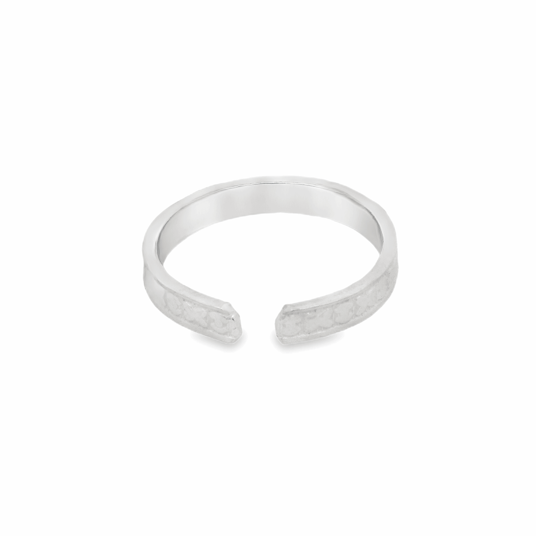 Unique pattern silver toe rings - Silvenca