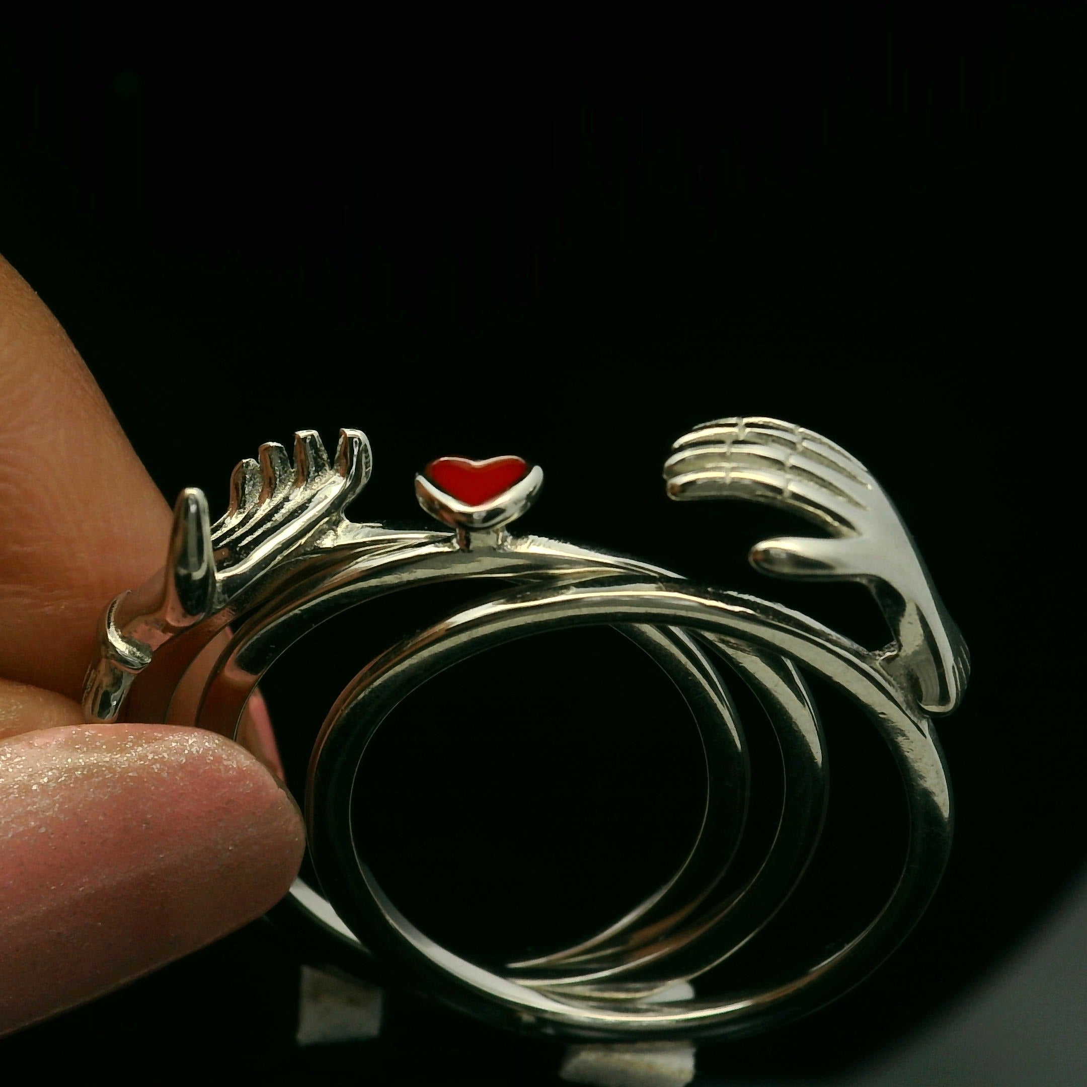 Unique silver promise ring - Silvenca