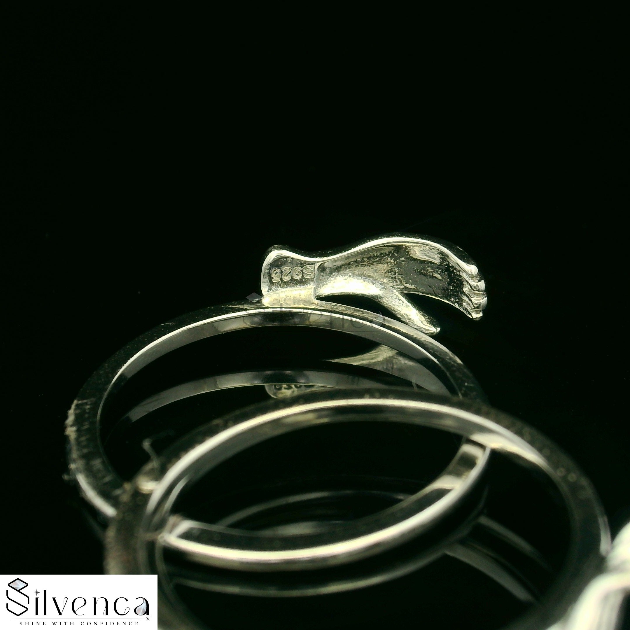 Unique silver promise ring - Silvenca