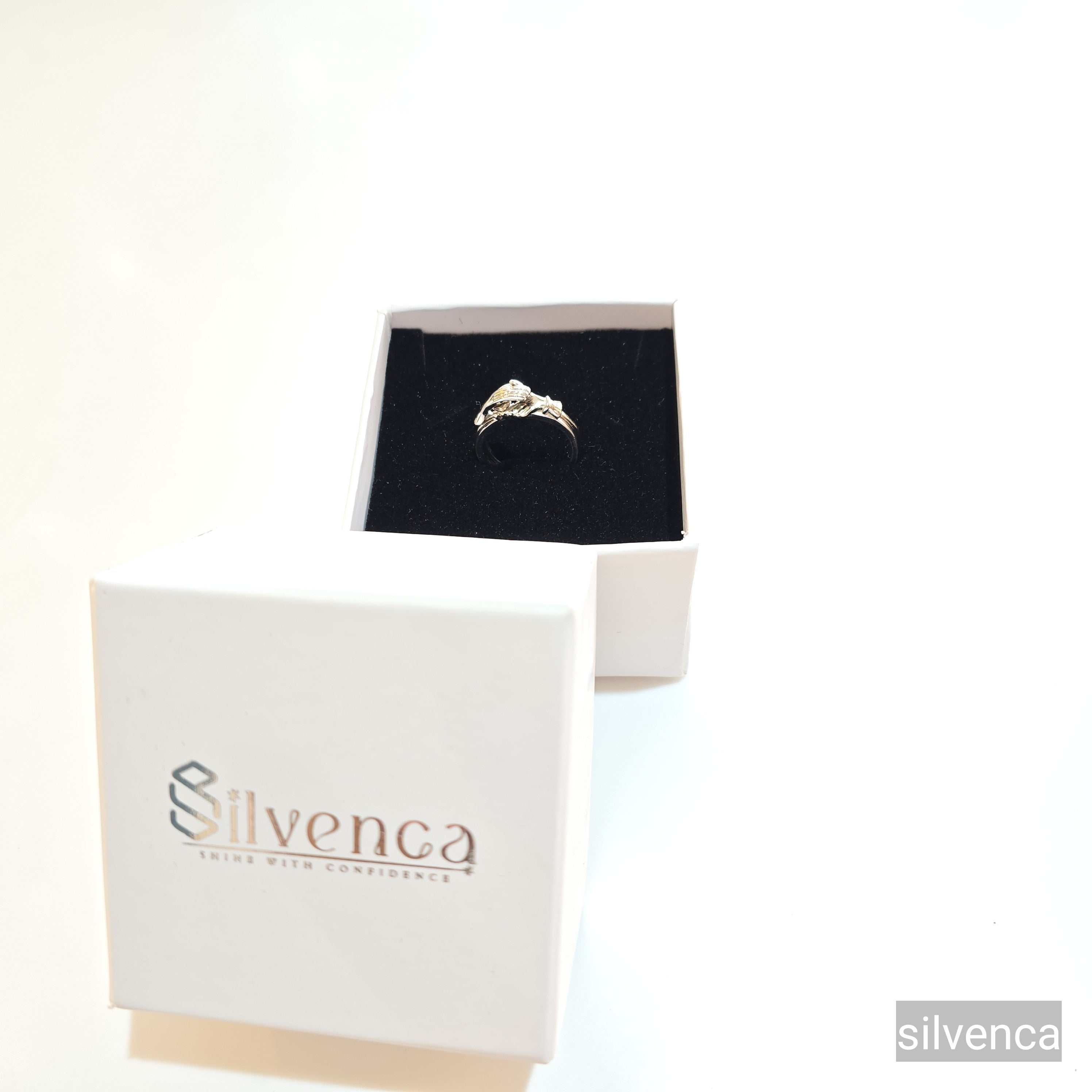 Unique silver promise ring - Silvenca